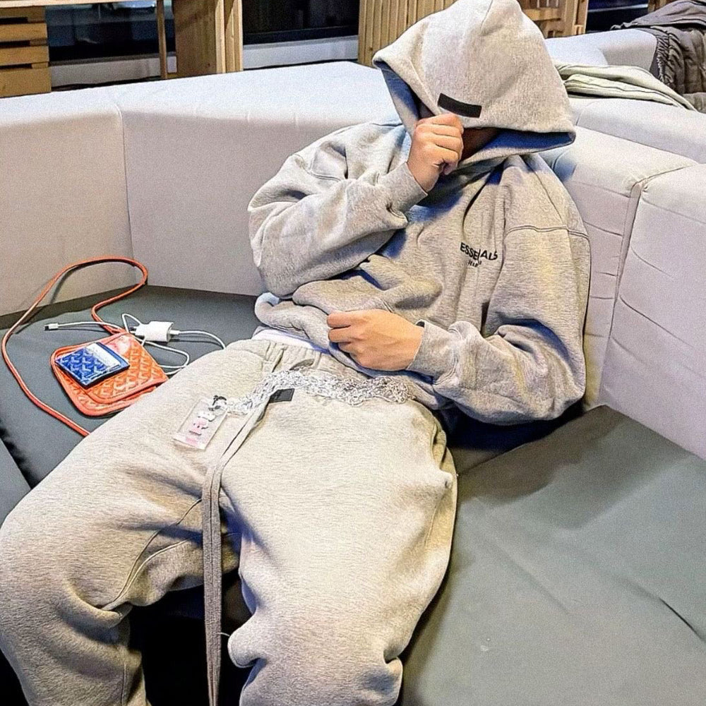 ESSENTIALS GREY TRACKSUIT